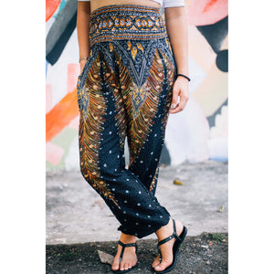 Peacock 7 men/women harem pants in Black Gold PP0004 020007 04