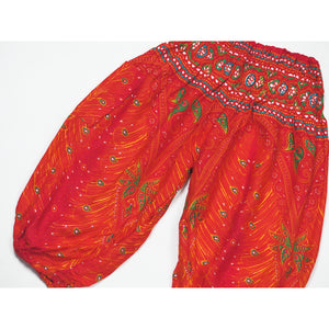 Peacock Unisex Kid Harem Pants in Red PP0004 020008 05