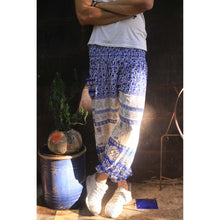 Load image into Gallery viewer, Cute elephant 11 men/women harem pants in Bright Navy PP0004 020011 01