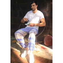 Load image into Gallery viewer, Cute elephant 11 men/women harem pants in Bright Navy PP0004 020011 01