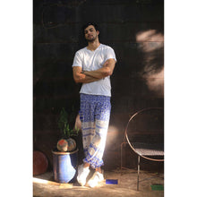 Load image into Gallery viewer, Cute elephant 11 men/women harem pants in Bright Navy PP0004 020011 01