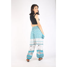 Load image into Gallery viewer, Cute elephant 12 women harem pants in aqua PP0004 020012 06