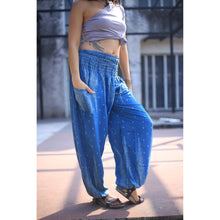Load image into Gallery viewer, Peacock Feather Dream 15 women harem pants in Ocean Blue PP0004 020015 02