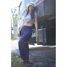 Load image into Gallery viewer, Peacock Feather Dream 15 women harem pants in Navy PP0004 020015 07