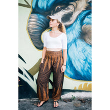 Load image into Gallery viewer, Peacock Feather Dream 15 women harem pants in Brown PP0004 020015 08
