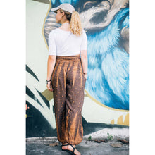 Load image into Gallery viewer, Peacock Feather Dream 15 women harem pants in Brown PP0004 020015 08