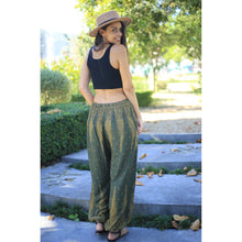 Load image into Gallery viewer, Peacock Feather Dream 15 women harem pants in Green PP0004 020015 10