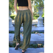 Load image into Gallery viewer, Peacock Feather Dream 15 women harem pants in Green PP0004 020015 10