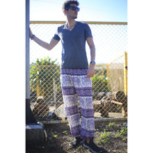 Load image into Gallery viewer, Cute elephant 27 men/women harem pants in Purple PP0004 020027 01