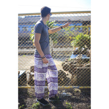 Load image into Gallery viewer, Cute elephant 27 men/women harem pants in Purple PP0004 020027 01