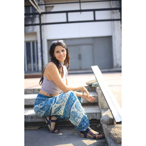 Cute elephant 27 men/women harem pants in Blue PP0004 020027 02