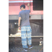 Load image into Gallery viewer, Cute elephant 27 men/women harem pants in Blue PP0004 020027 02