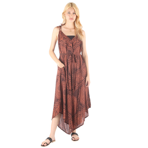 Monotone Mandala Women's Jumpsuit in Orange JP0069 020031 03