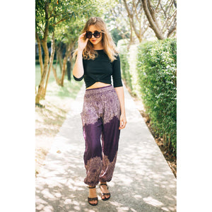 Floral mandala 36 women harem pants in Purple PP0004 020036 01