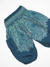 Load image into Gallery viewer, Floral mandala Unisex Kid Harem Pants in Ocean Blue PP0004 020036 03