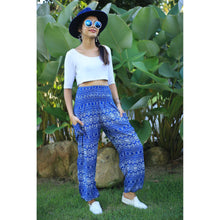 Load image into Gallery viewer, Hilltribe strip women&#39;s harem pants in Bright Blue PP0004 020049 02