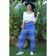 Load image into Gallery viewer, Hilltribe strip women&#39;s harem pants in Bright Blue PP0004 020049 02