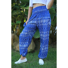 Load image into Gallery viewer, Hilltribe strip women&#39;s harem pants in Bright Blue PP0004 020049 02