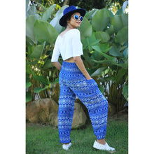 Load image into Gallery viewer, Hilltribe strip women&#39;s harem pants in Bright Blue PP0004 020049 02