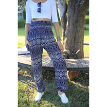 Load image into Gallery viewer, Hilltribe strip women&#39;s harem pants in Navy PP0004 020049 03
