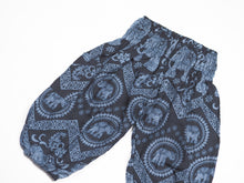 Load image into Gallery viewer, Elephant Circles Unisex Kid Harem Pants in Black PP0004 020051 01