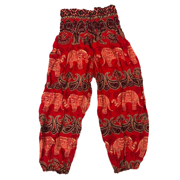 Cartoon Elephant Unisex Kid Harem Pants in Red PP0004 020052 05