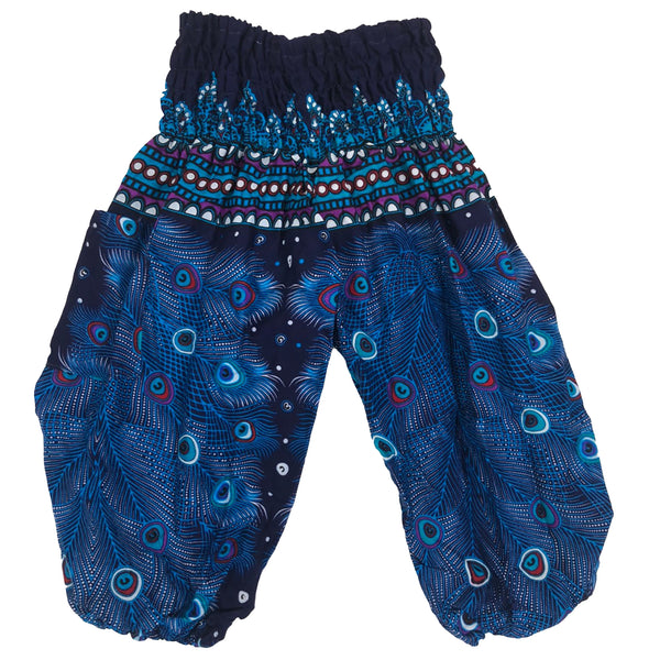 Peacock Heaven Unisex Kid Harem Pants in Navy PP0004 020058 03