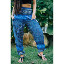 Load image into Gallery viewer, Tribal dashiki womens harem pants in Navy PP0004 020066 03