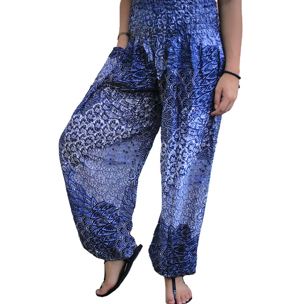 Feather bed 76 men/women harem pants in White PP0004 020076 04
