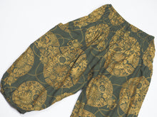 Load image into Gallery viewer, Floral Classic Unisex Kid Harem Pants in Green PP0004 020098 07