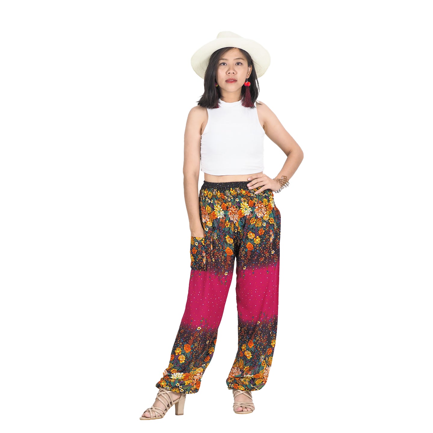 Flowers 101 women harem pants in Pink PP0004 020101 05