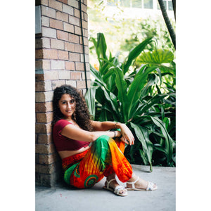 Tie dye 104 women harem pants in Orange PP0004 020104 05