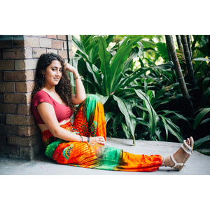 Tie dye 104 women harem pants in Orange PP0004 020104 05