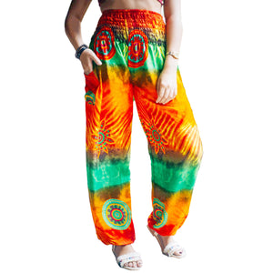 Tie dye 104 women harem pants in Orange PP0004 020104 05