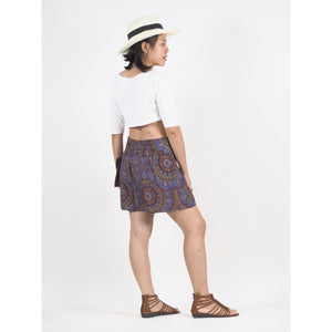Mandala Women's Wrap Shorts Pants in Bright Navy PP0205 020114 02