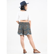 Load image into Gallery viewer, Contrast Mandala Women&#39;s Wrap Shorts Pants in Black PP0205 020127 01