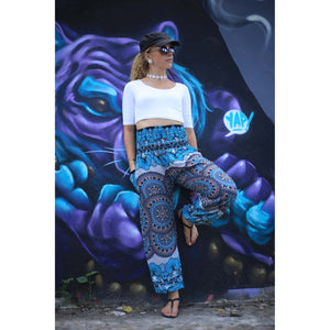 Contrast mandala 127 women harem pants in Black PP0004 020127 01