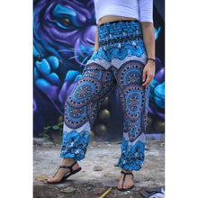 Load image into Gallery viewer, Contrast mandala 127 women harem pants in Black PP0004 020127 01