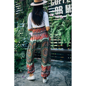 Contrast mandala 127 women Harem Pants in Green PP0004 020127 02