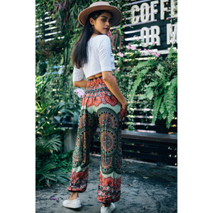 Contrast mandala 127 women Harem Pants in Green PP0004 020127 02