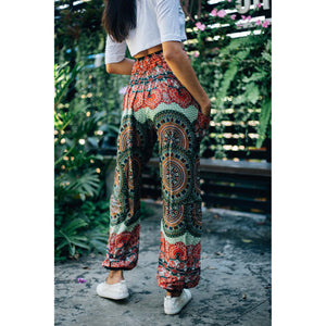Contrast mandala 127 women Harem Pants in Green PP0004 020127 02