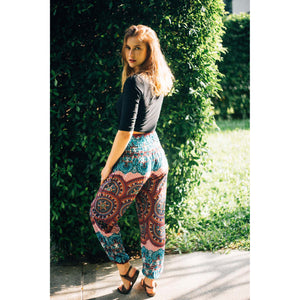 Contrast mandala 127 women harem pants in Red PP0004 020127 03