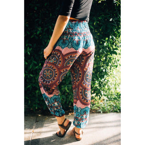 Contrast mandala 127 women harem pants in Red PP0004 020127 03