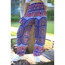 Load image into Gallery viewer, Contrast mandala 127 women harem pants in Bright Navy PP0004 020127 04