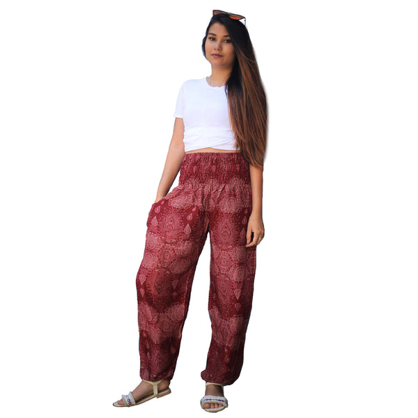 Paisley 133 women harem pants in Red PP0004 020133 01