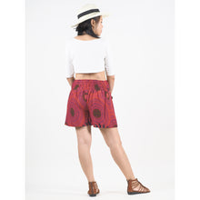 Load image into Gallery viewer, Mandala Women&#39;s Wrap Shorts Pants in Red PP0205 020136 05