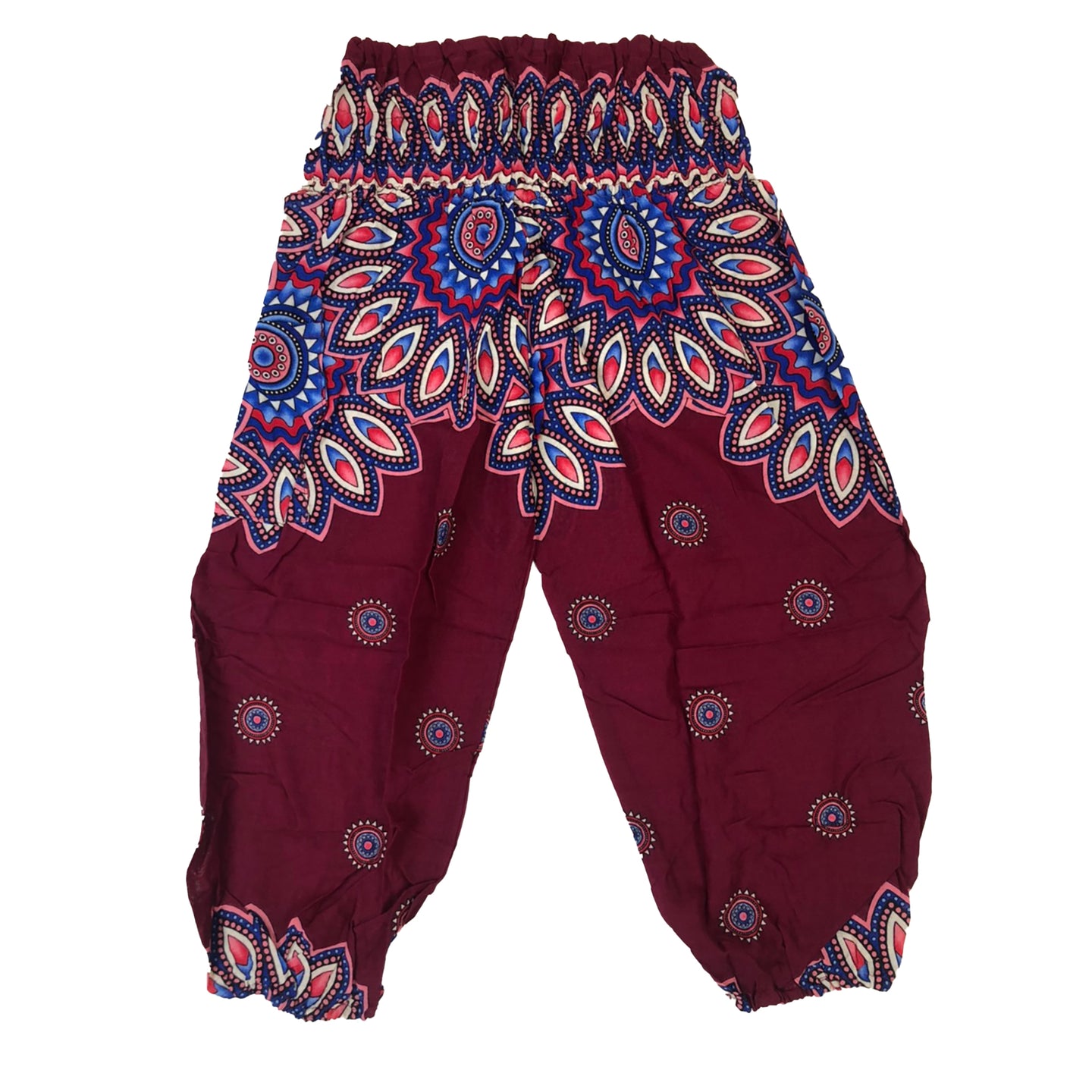 Side Sunflower Unisex Kid Harem Pants in Red PP0004 020141 01