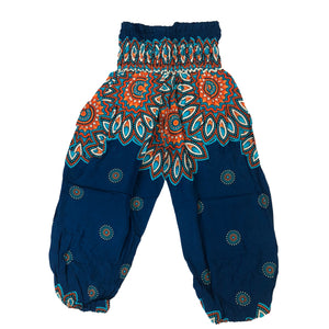 Side Sunflower Unisex Kid Harem Pants in Ocean Blue PP0004 020141 02