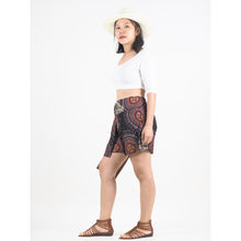 Load image into Gallery viewer, Mandala Women&#39;s Wrap Shorts Pants in Black PP0205 020151 06
