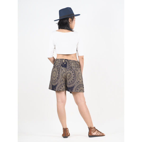 Mandala Women's Wrap Shorts Pants in Navy PP0205 020170 01